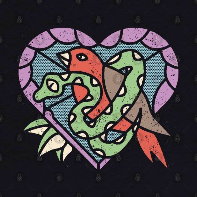 Snake and Bird Love by logozaste